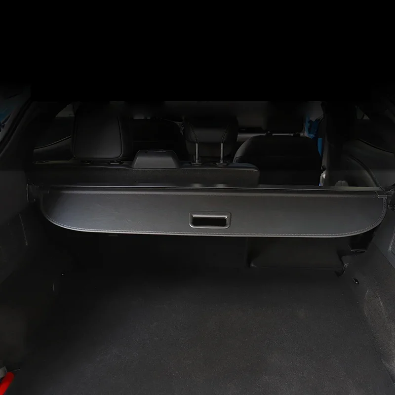 Car Rear Trunk Curtain Cover Canvas Rear Rack Partition Shelter Storage For Ford Mustang Mach E 2021-2025 Internal Accessories