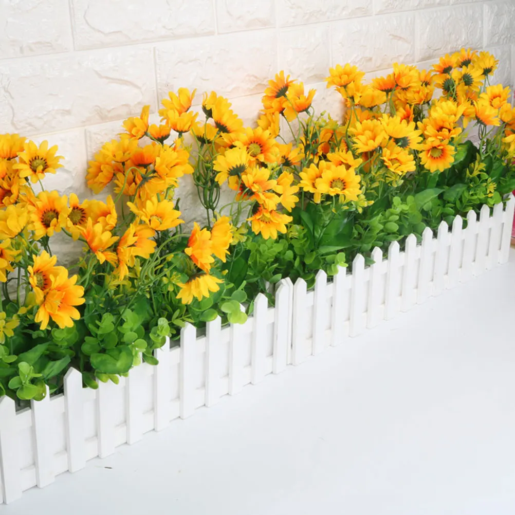 

40 White Fake Sunflowers Artificial Plants for Desk Fence Decoration Realistic Floral Arrangements Home Garden Decor