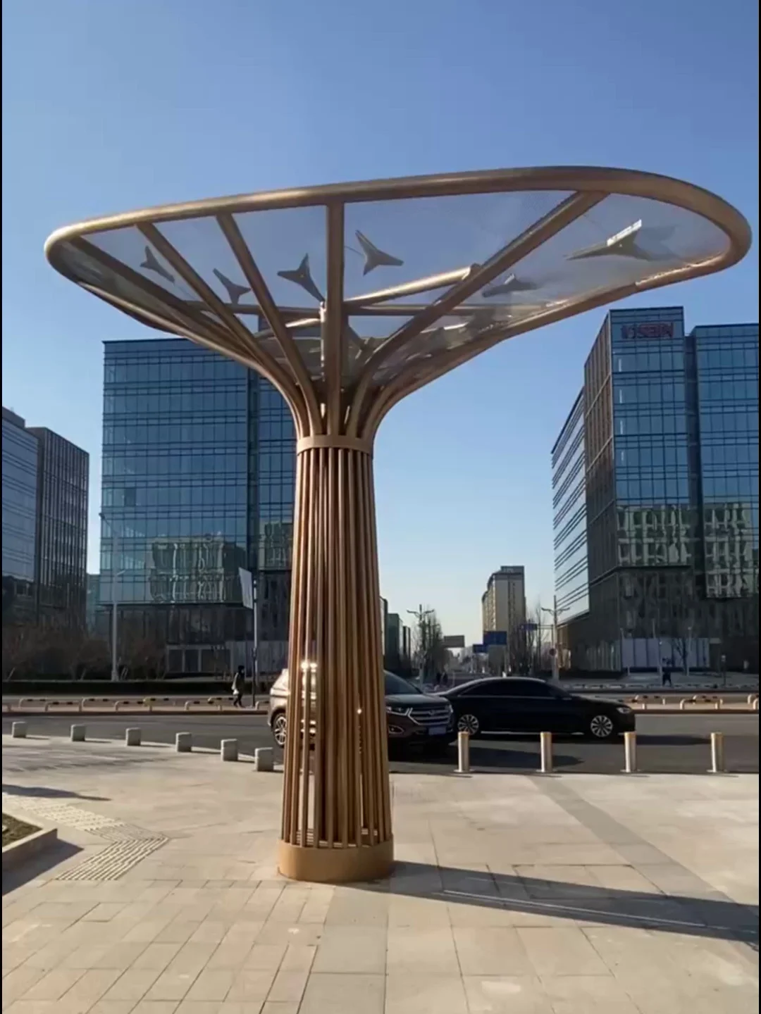 Abstract leaf shape sculpture large park square landscape special-shaped device tree-shaped creative luminous furnishings