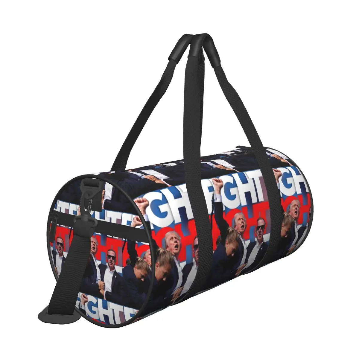 Men's Travel Bag Trump Shot Assassination Attempt Gym Bag Large Capacity Portable Pattern Handbag Novelty Training Sports Bag