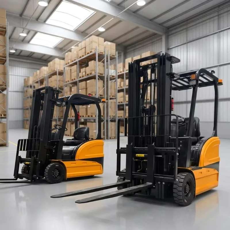 Customized China 2/3/3.5 Ton 3 Wheel All Terrain Electric Forklift New Energy Small Electric Stacker Forklift For Sale
