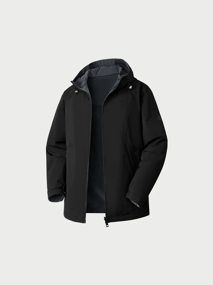 Warmth Double-Sided Wearable Fashionable Hooded Jacket for Men HLA Sea-Land Home Zeng Shunxi Autumn Winter New Style Outerwear