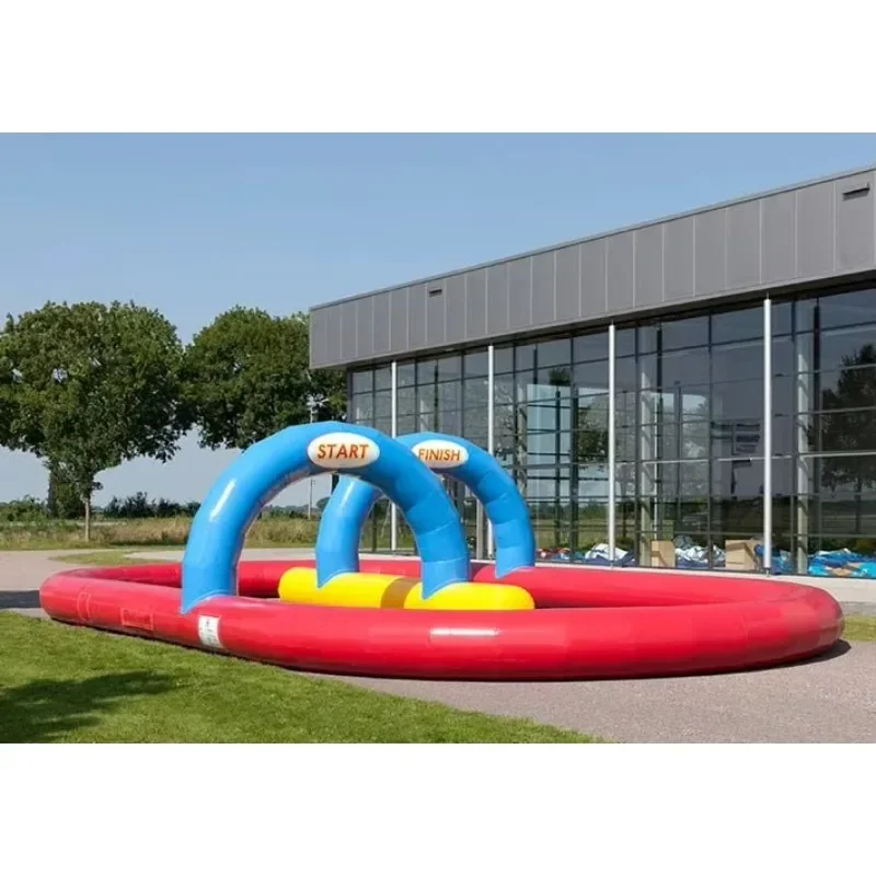 Newly Upgraded Inflatable Track Standard Commercial Rental Chinese Factory Attractive Inflatable Bumper Car Track