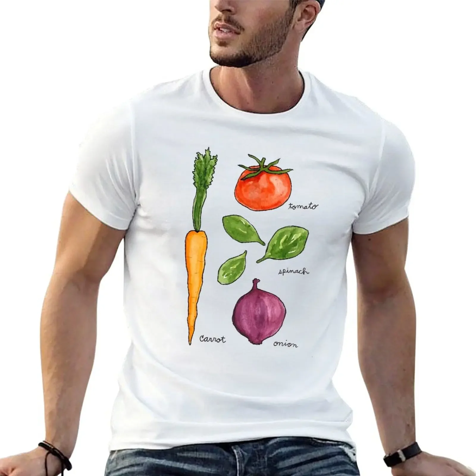 Garden Veggies T-Shirt oversizeds man t shirt t shirts for men cotton