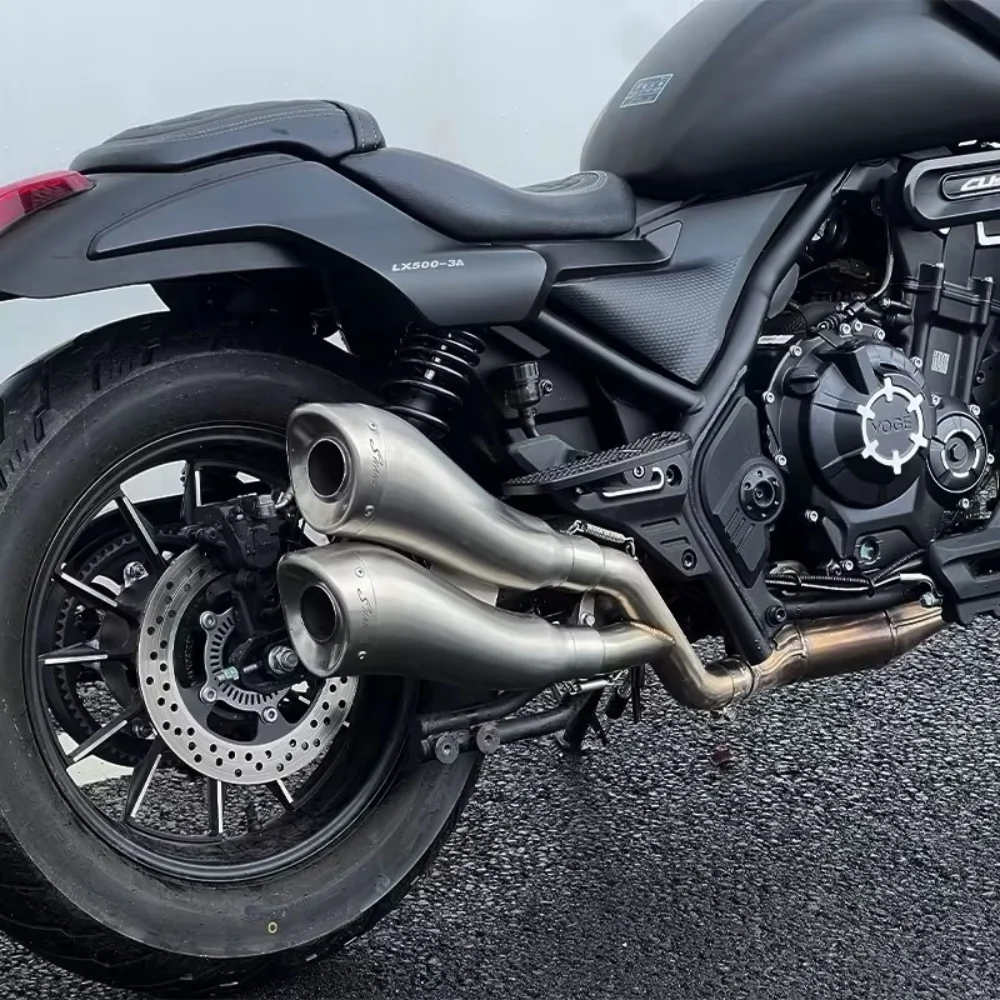 【Good quality】FOR VOGE CU525 CU-525 525CU Retro exhaust modification custom low dolphin exhaust VOGE CU525 CU-525 525CU