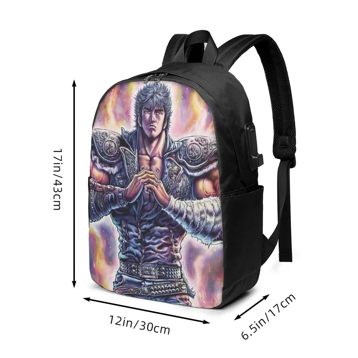 Hokuto No Ken Anime Backpack Travel Notebook Bag Computer College Student School Bag Laptop Shoulder Bags for Men Women