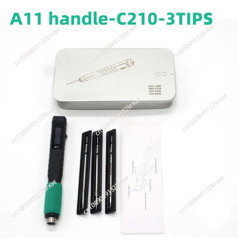 A11 USB Soldering Station Compatible Original Soldering Iron Tip 210 Handle Control Temperature Welding Rework Station