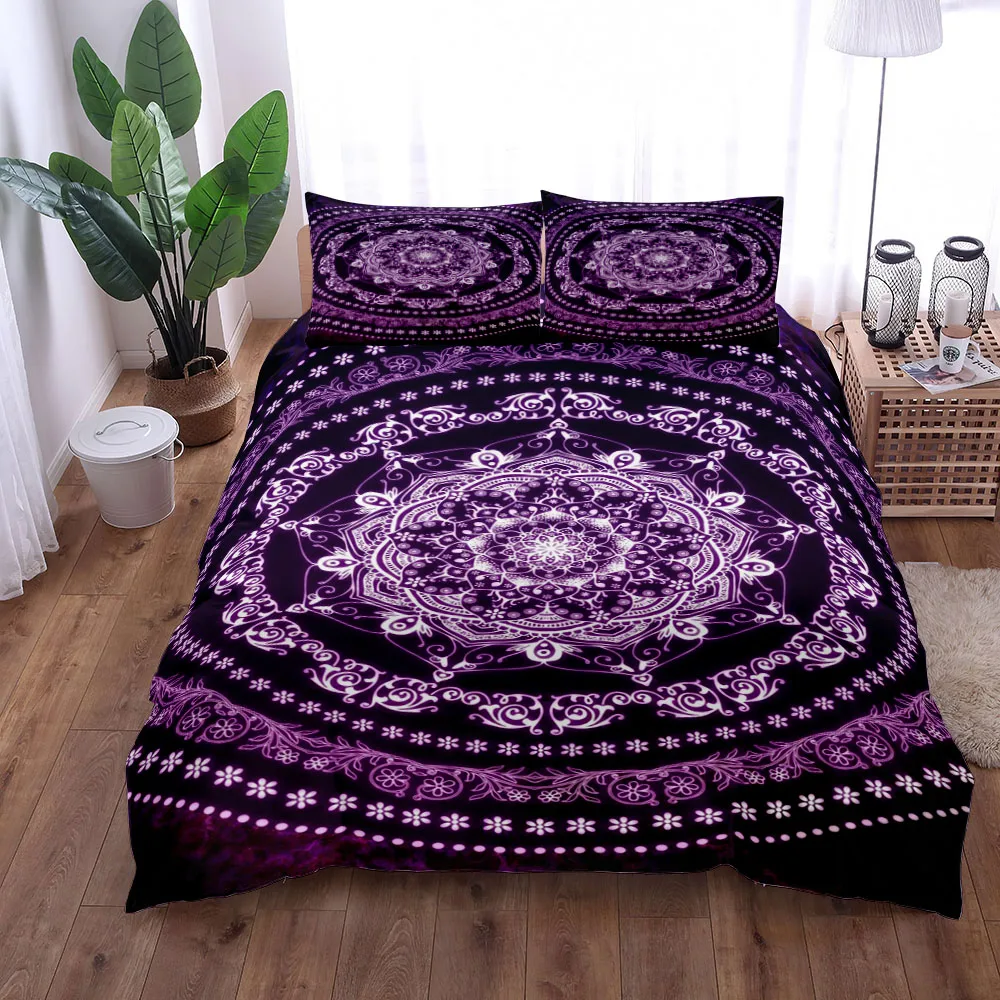 Imagem -05 - Mandala Vintage Duvet Cover Grupo Conjunto de Linho Rei Rainha Duplo Twin Cama de Solteiro