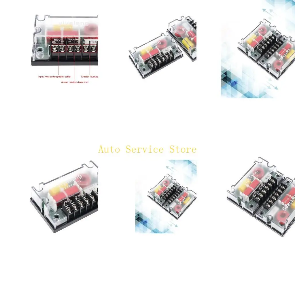 

462A 2 шт. 200 Вт аудио автомобильный динамик 2 направления кроссовер ВЧ бас независимый фильтр