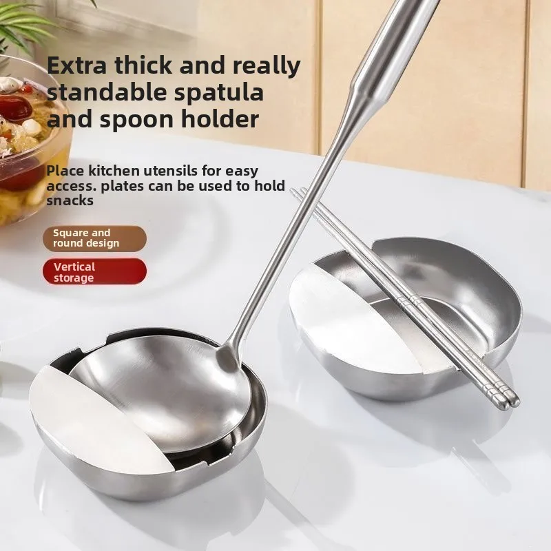 Multi‑Function Kitchen Utensil Holder, Countertop Spoon Spatula Rest & Pot Lid Rack, Household Cooking Tool Storage Organizer