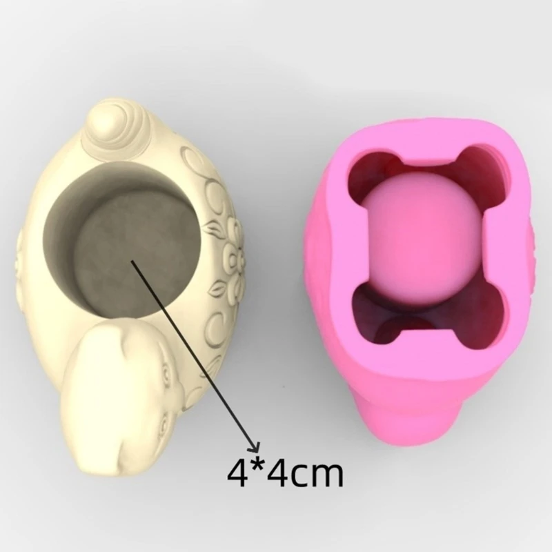 Moldes para macetas flexibles, soporte para bolígrafo silicona, moldes para jarrones en forma gato, Material silicona