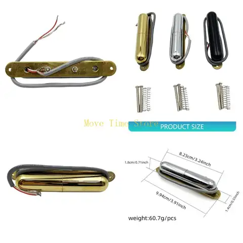 92ME High Performances Single Coil Pickup in Lipstick Styles for Electric Guitar Offering Crisp Sound and Simple Mounting
