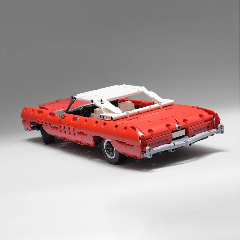 City Cars Model Moc Building Bricks 1976 Eldorado Red Model Building Technology Modular Block DIY Christmas Toy Holiday Gifts