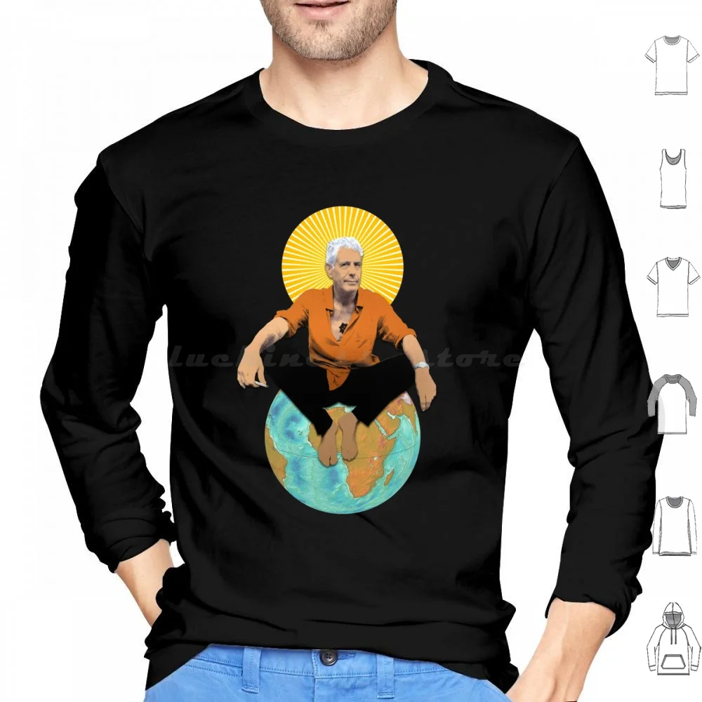Anthony Bourdain Travel God Sudaderas con capucha de manga larga Anthony Bourdain Bourdain Anthony Chef Food Vintage Cook Anthony