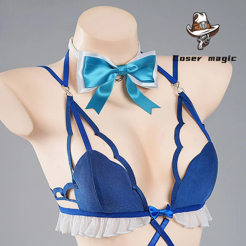 Azure Flying Bird Cosplay Swimsuit Uniform, Halloween Party Carnival Costume Prop for Men and Women
