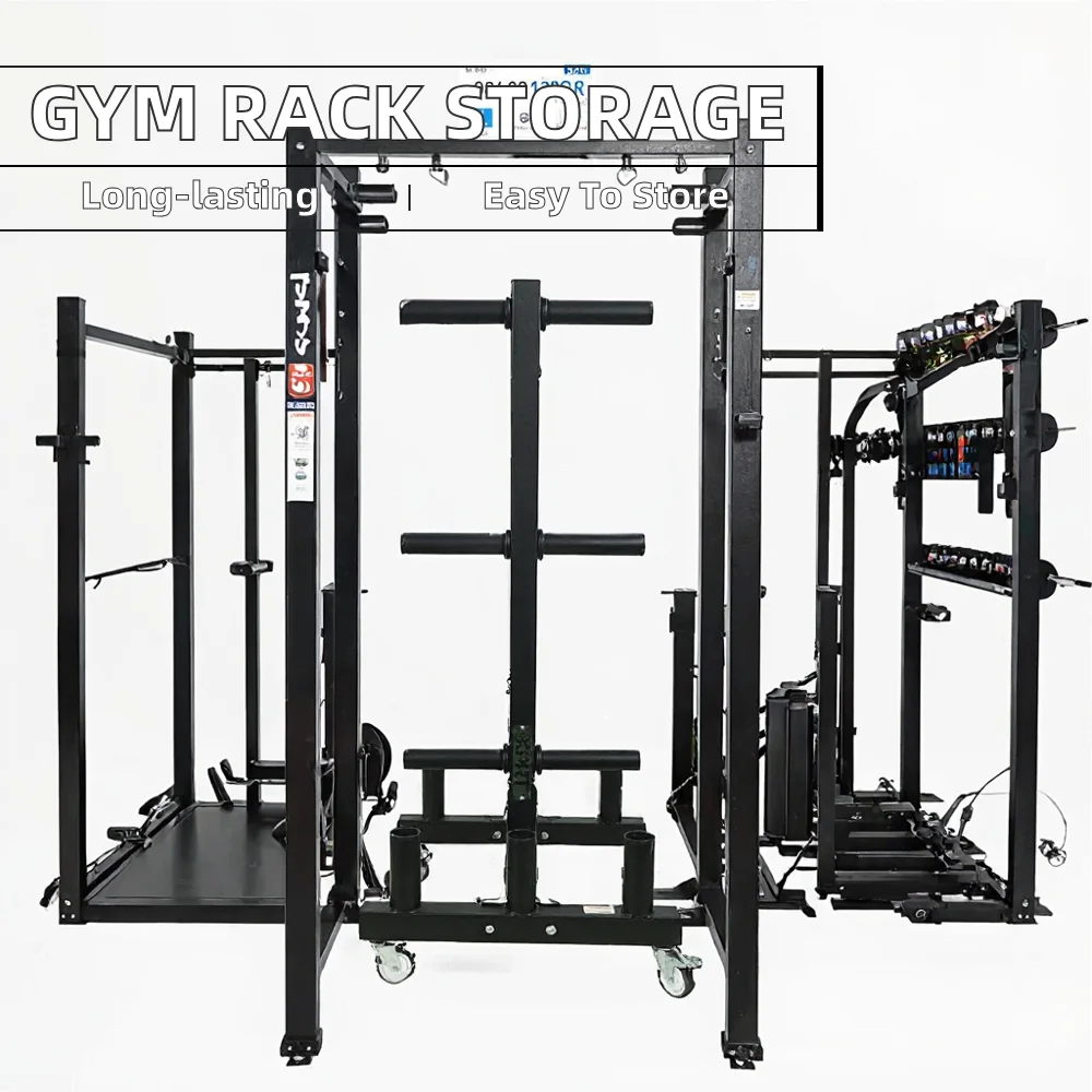 Durable Modern Iron Steel Weight Plate Rack Foldable Bumper Bar Rack For Gym Fitness Bodybuilding Practical Metal Storage