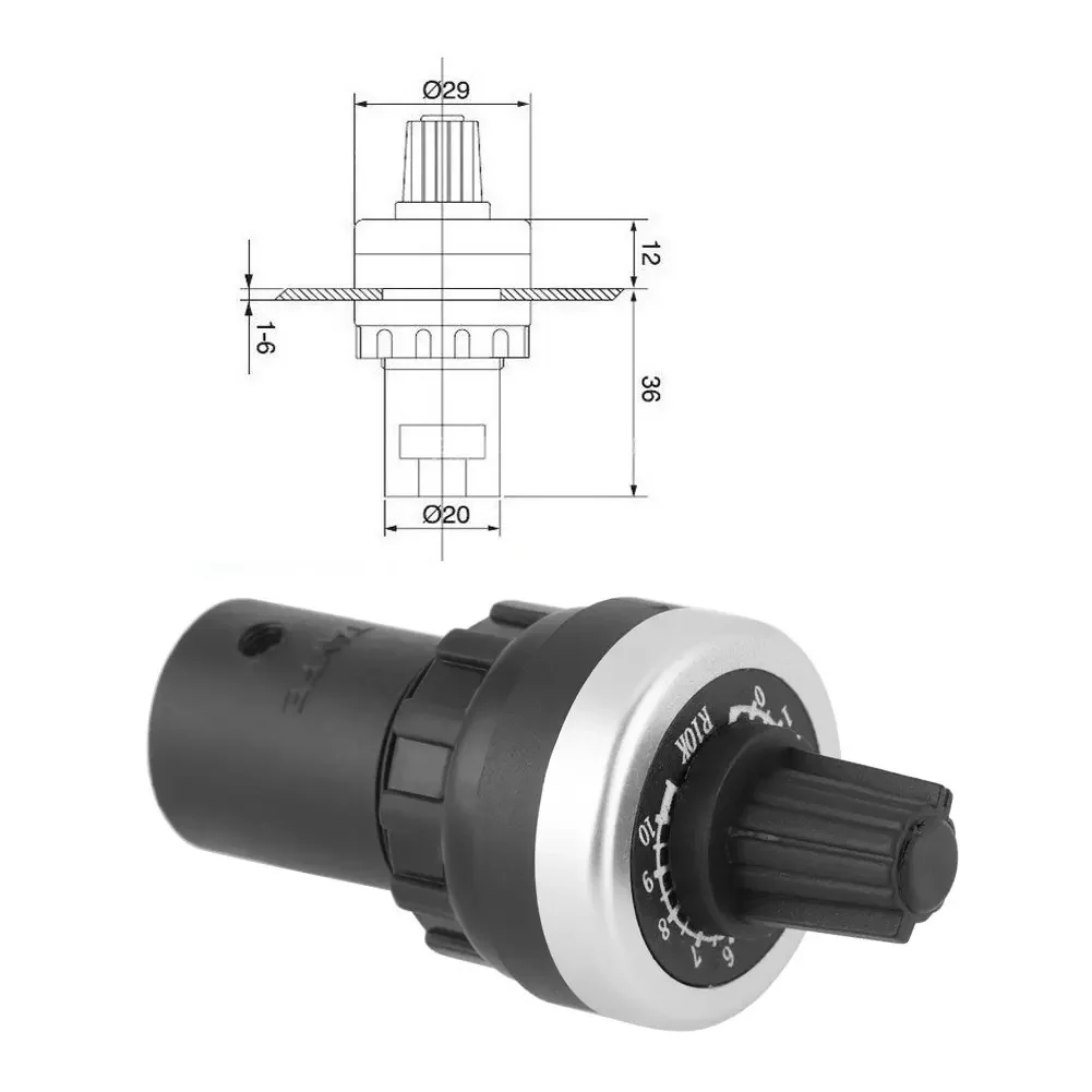 1Pcs LA42DWQ-22 Rotary Potentiometer with Knob Switch, 1K 2K 5K 10K 20K 50K 100K Adjustable Resistance