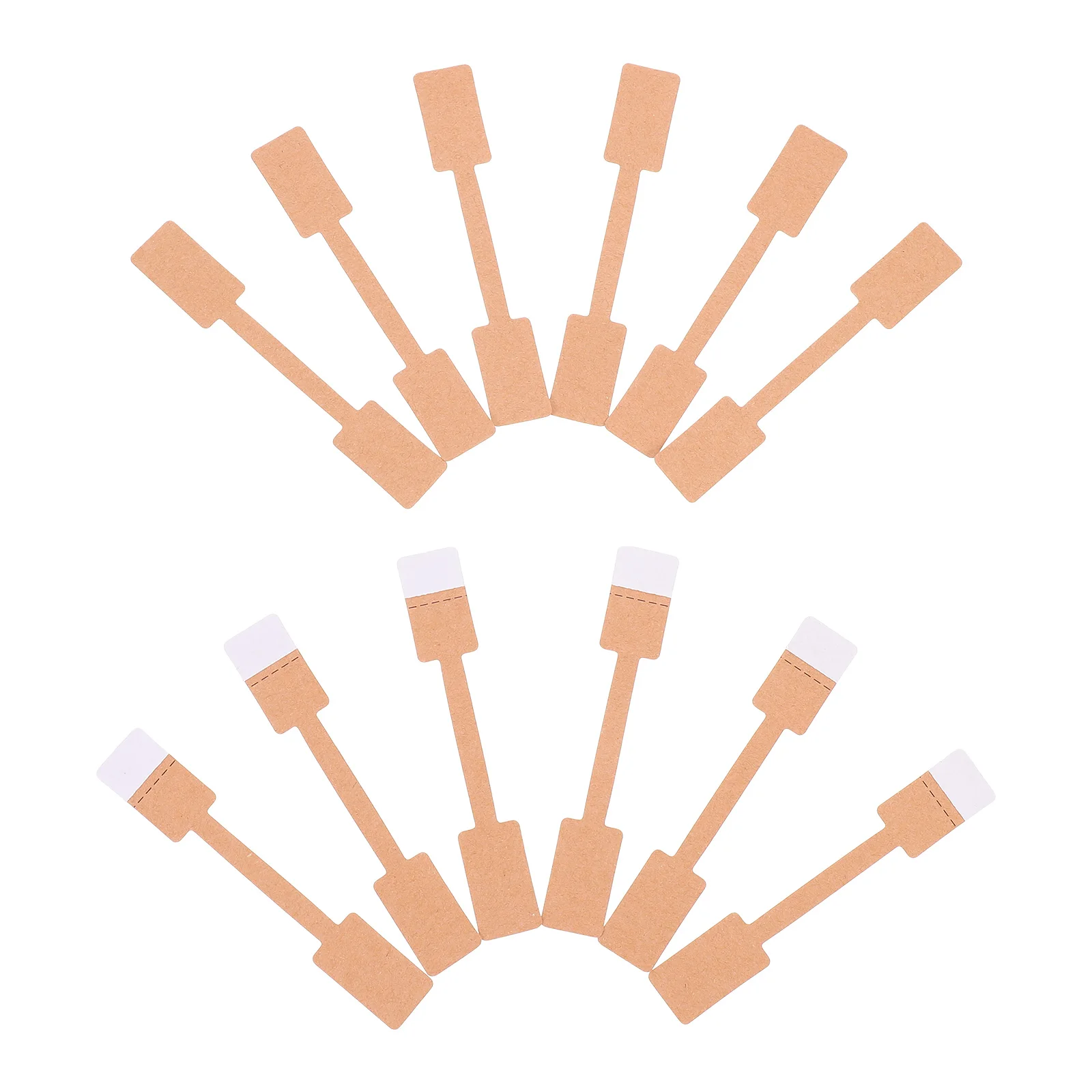 

200 шт. этикеток из крафт-бумаги для ценников, пустые этикетки для демонстрации ювелирных изделий, самоклеящиеся квадратные этикетки для рукоделия и рукописных надписей