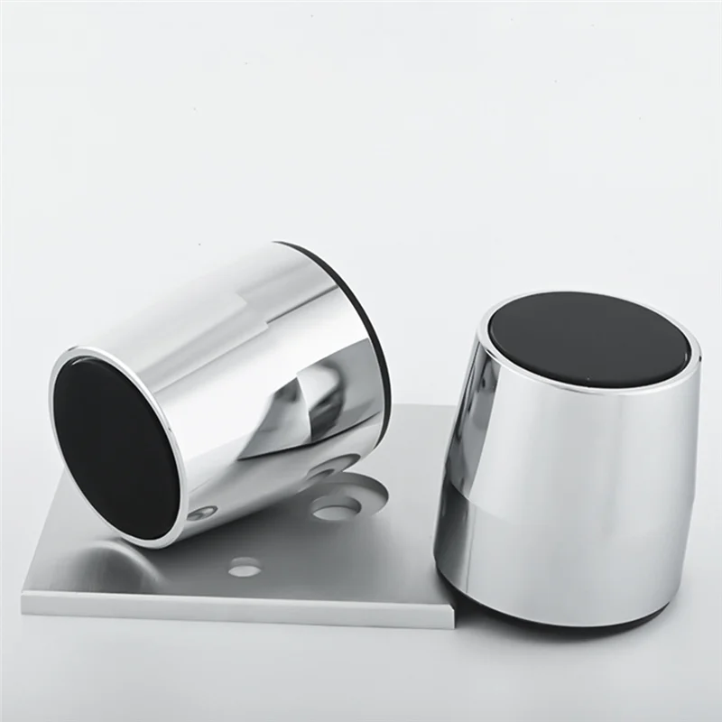 حامل مكبر صوت ممتاز مكون من 4 قطع، وسادة قدم من سبائك الألومنيوم ممتصة للصدمات، فضي