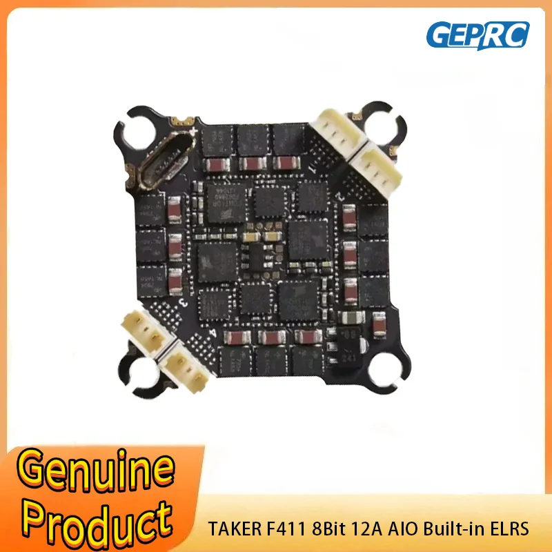GEPRC TAKER F411 8Bit 12A AIO 42688-P Gyroscope pour fonction buzzer et lumière LED, pièces de rechange DIY pour quadricoptère RC FPV