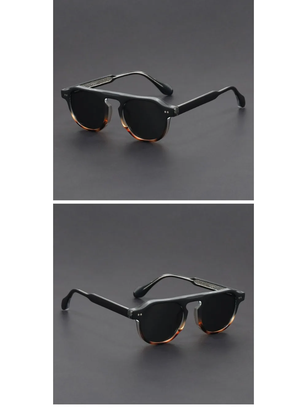 Marken-Echte Vintage-Brillen für Herren Modische Schildpatt-Acetat Hochwertige Sonnenbrillen für Damen – Detail 5