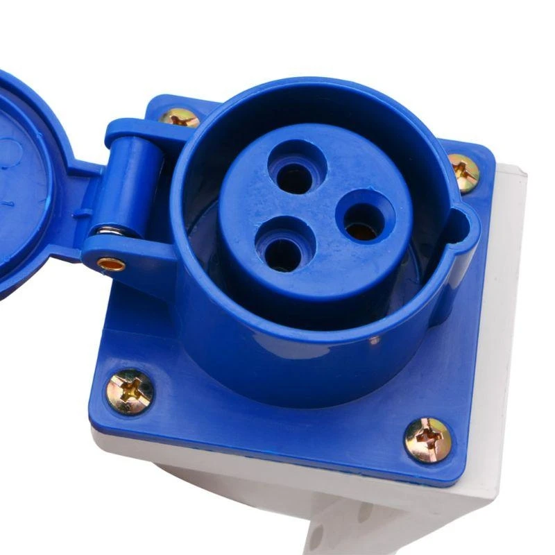 16 Amp 3 Pin Industrial Socket 220-250V Weatherproof IP44 2P+E 3Phase 16A