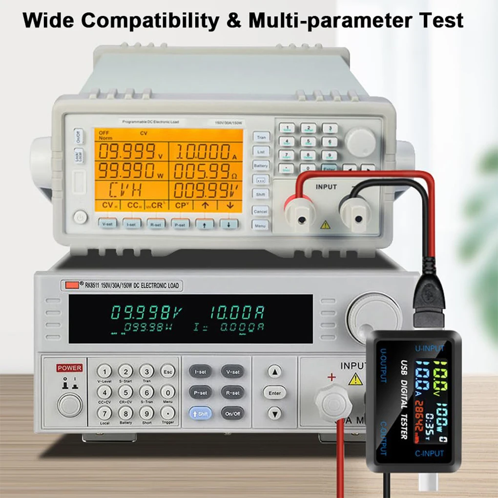 USB Type-C Current Voltage Meter digital display Charger tester DC 4.5-36V 0-8A Ampere-volt meter 6527-Q Voltage Current Tester