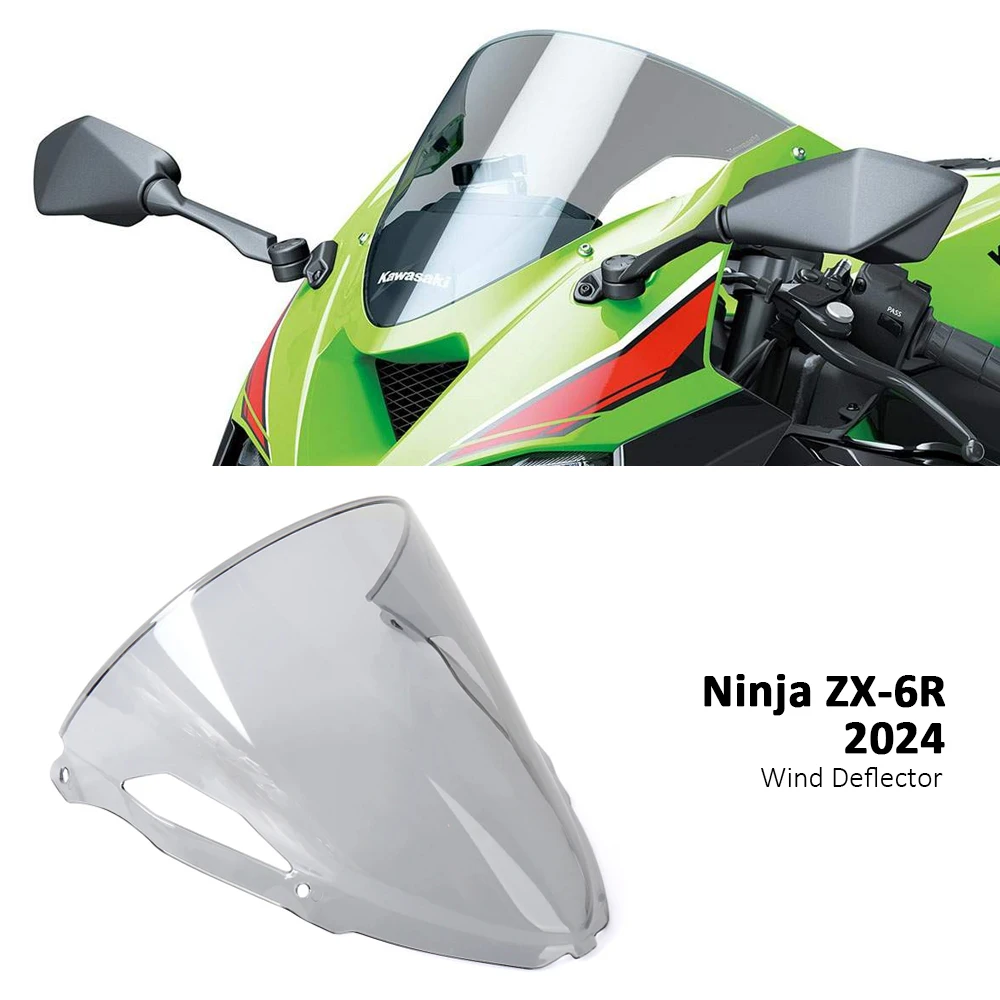 Motorcycle Accessories Acrylic Windshield Windscreen Fairing Wind Deflector For Kawasaki Ninja ZX6R NINJA ZX-6R ZX 6R 2024