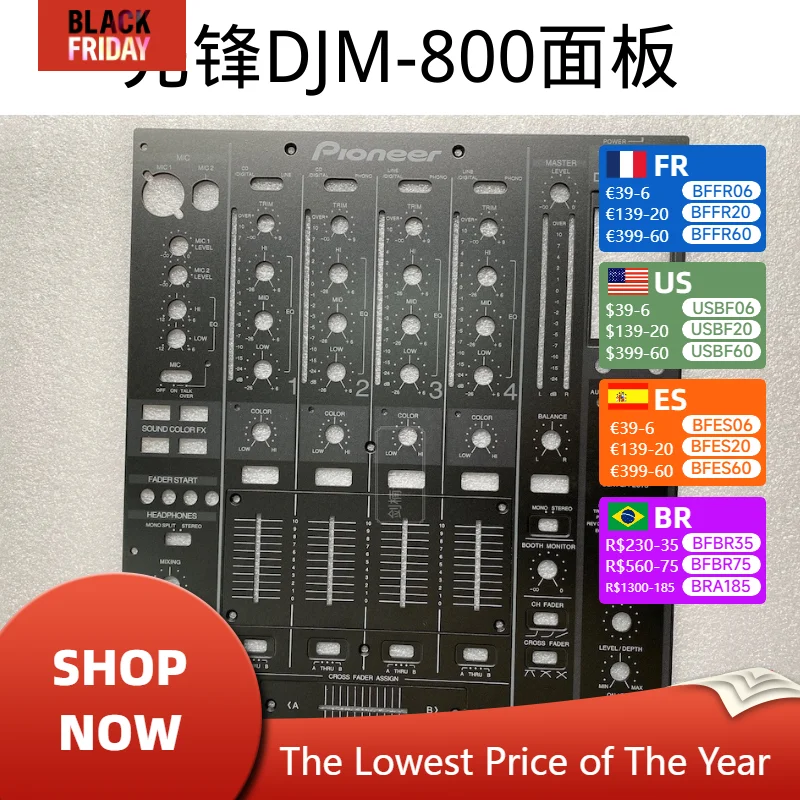 

Pioneer DJM-800 Mixer Panel Iron Plate Spy 800 Units, A Complete Set of Fader Boards, Iron Plates, Medium Plates DJ