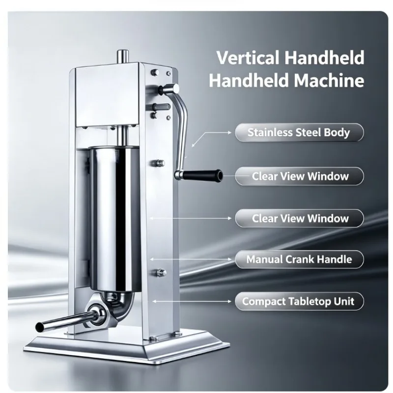 Sausage Stuffer Machine Manual Electric Filler for Commercial Salami Sausage Processing Meat‑Filling Kitchen Butchery Hardware