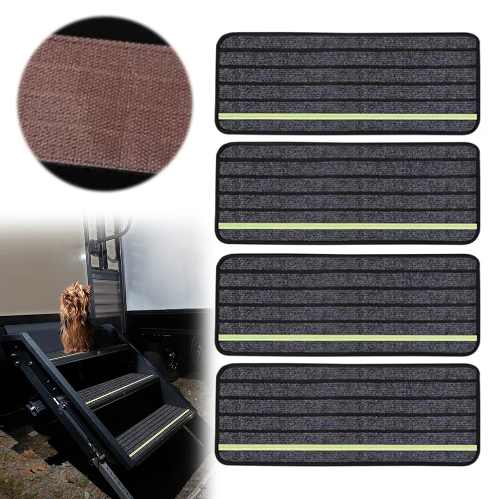 

4 Pack RV Step Covers Non-Slip Camper Rug Carpet Set RV Step Rugs for Outdoor Adventures