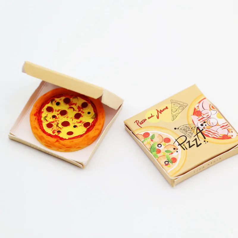 Mini caja de entrega de simulación para casa de muñecas, Pizza, muñeca de tela pequeña, decoración de escena de comida y juego en miniatura, modelo Ob11, accesorios de tiro