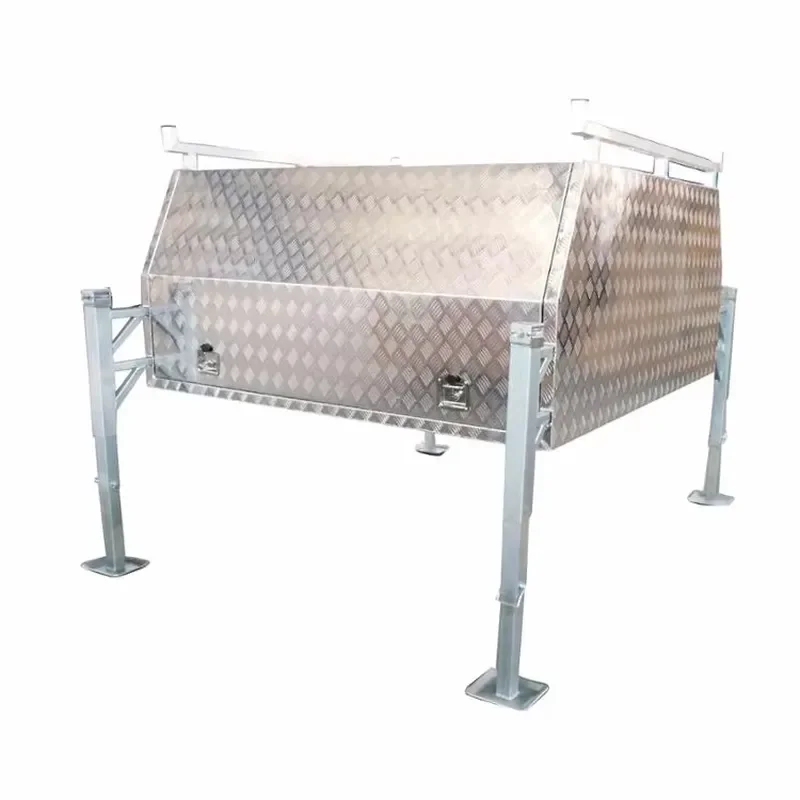 BH-C1800J Aluminum Truck Tool Box Waterproof Pickup Bed Storage Canopy with 3 Doors Heavy Duty Cargo Container for Trailer
