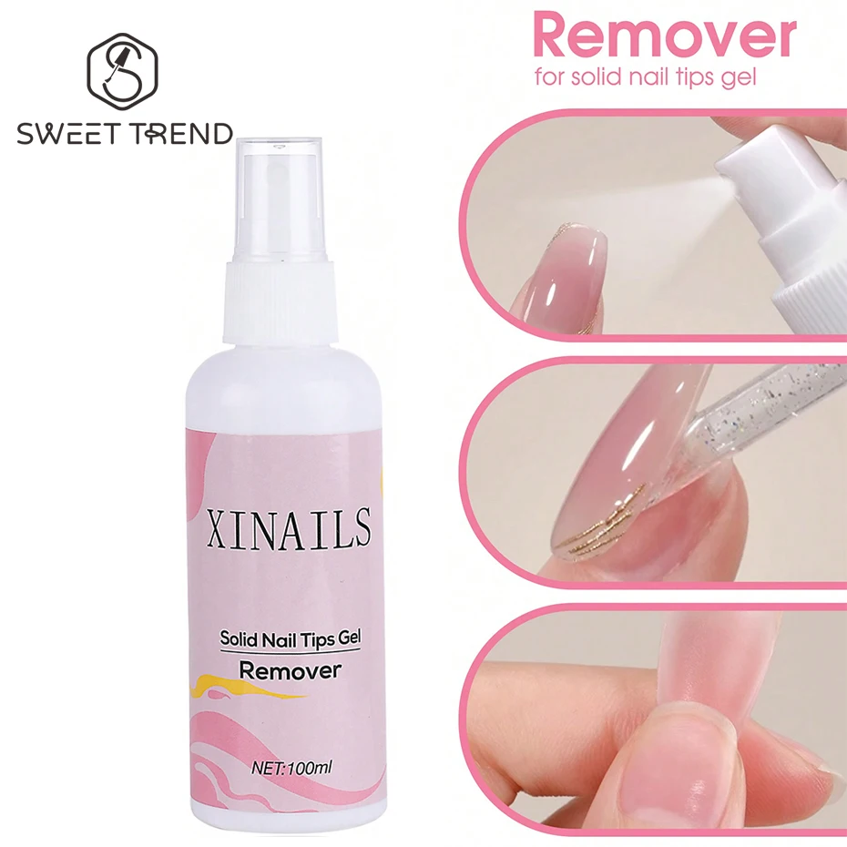 100ml Fałszywe końcówki do paznokci Solidne kleje Zmywacz do żelu Płyn do paznokci Łatwy do zmiękczania Zmywacz do paznokci Żel Fałszywe narzędzia do usuwania końcówek
