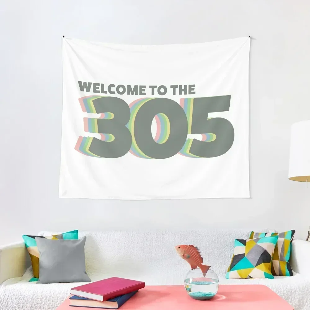 

Miami Area Code Tapestry Custom Outdoor Decoration Aesthetic Decoration Wall Carpet Tapestry