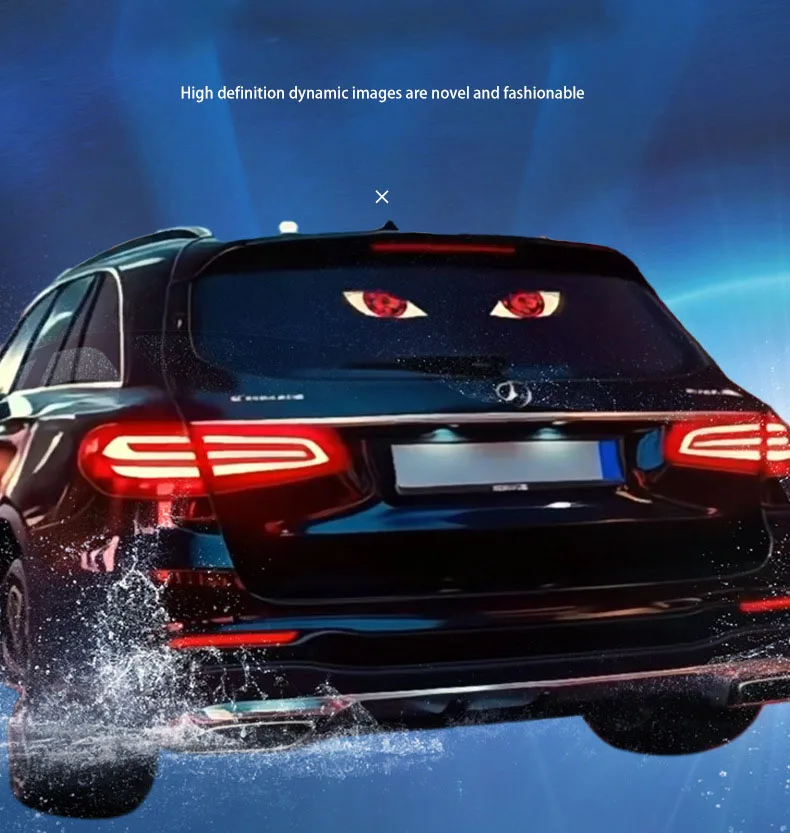 Led Flexible Display App Bluetooth Car Advertising Devil'S Eye Intelligent Car Sticker Atmosphere Truck Eyes