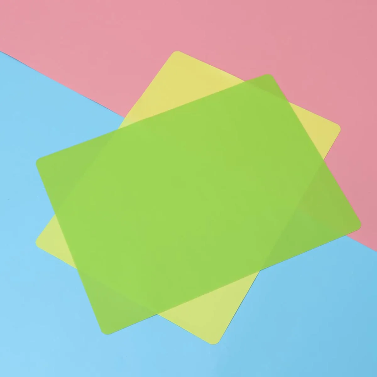 

2pcs Silicone Table Placemat Rectangular Insulation Mat Bright Yellow Resistant Dining Room Decor Environmentally