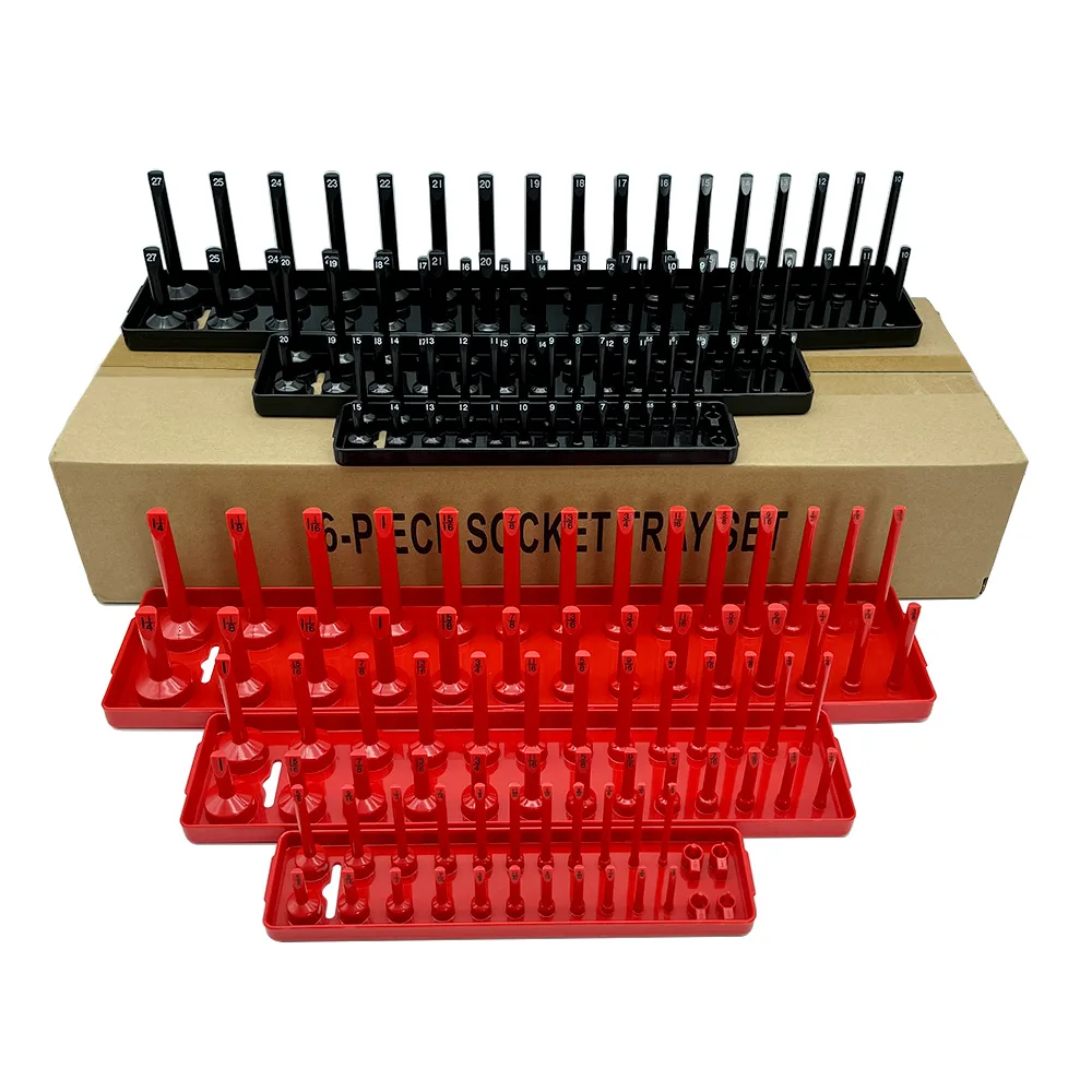 Multi-functional Plastic Socket Storage Rack for Metric & Imperial Sizes with Extra Long Rod for Household Use