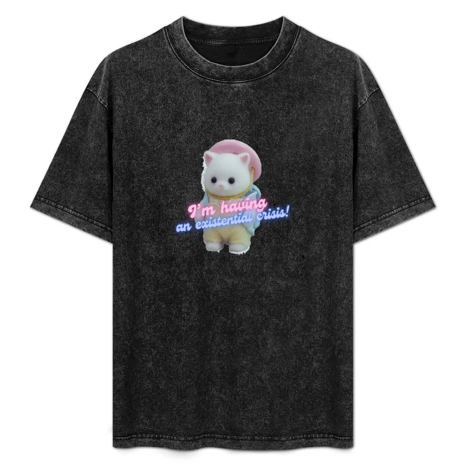 

Funny Kitten Existential Crisis T-Shirt gifts for boyfriend rapper graphic tees mens graphic t-shirts hip hop