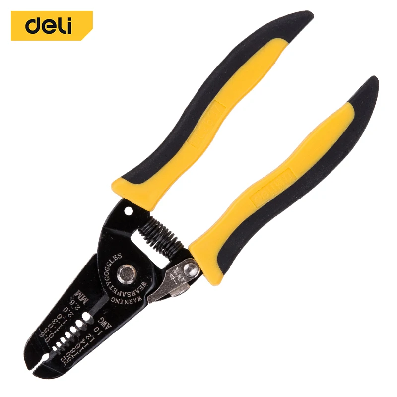 Deli 7in Wire Stripper for 0.6-2.6mm Harnesses, Precision Cutting Tool with Comfortable Grip, Ideal for Electrical