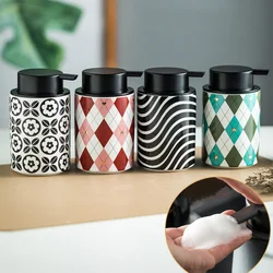 Retro Ceramic Liquid Soap Dispenser Luxury Press Hand Lotion Bottle Shampoo Bottle Home Bathroom Accessories Set