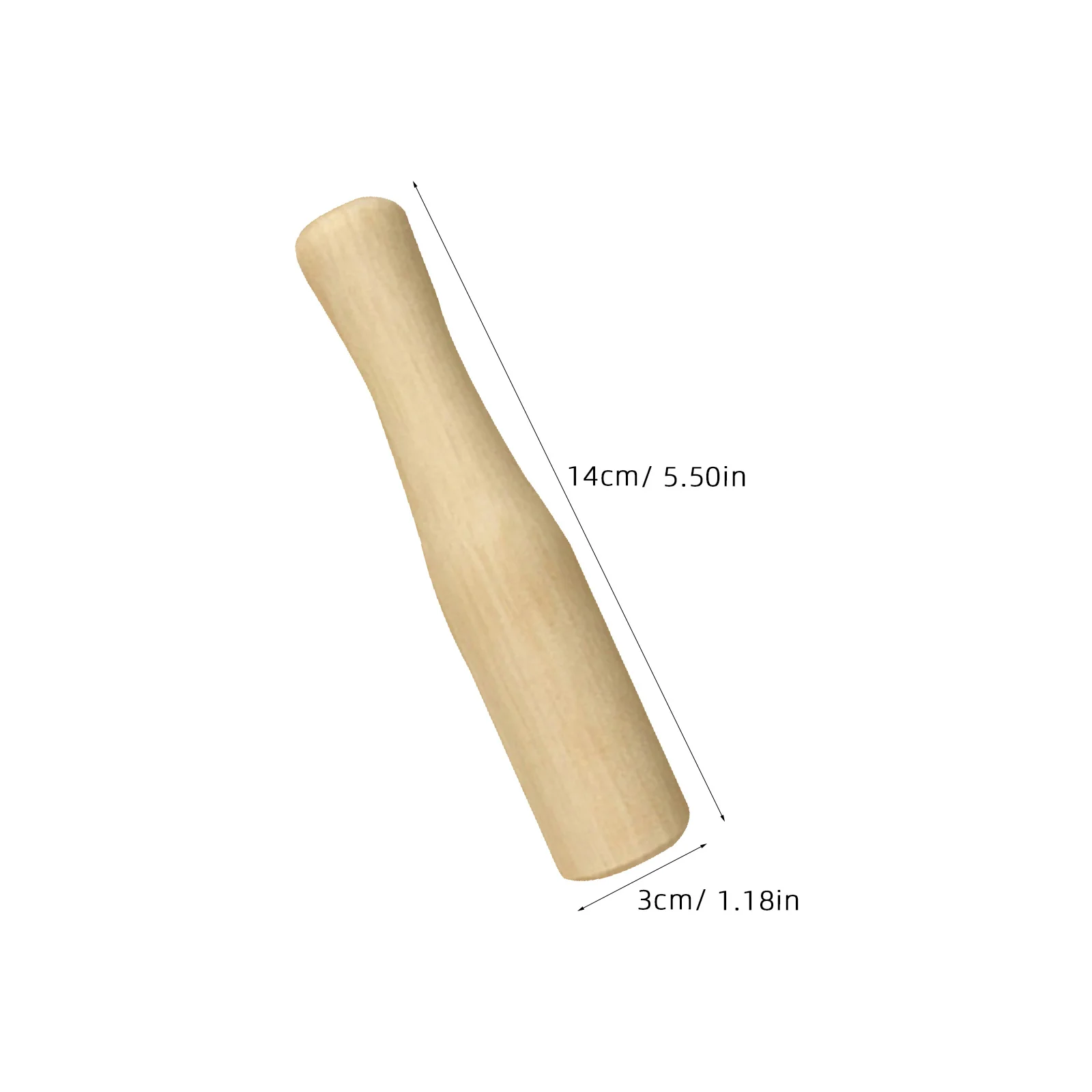 Pengaduk Kayu Asli dengan Gagang Panjang Desain Ergonomis untuk Menghaluskan Saus Sup Puree Pengaduk Koktail Kayu