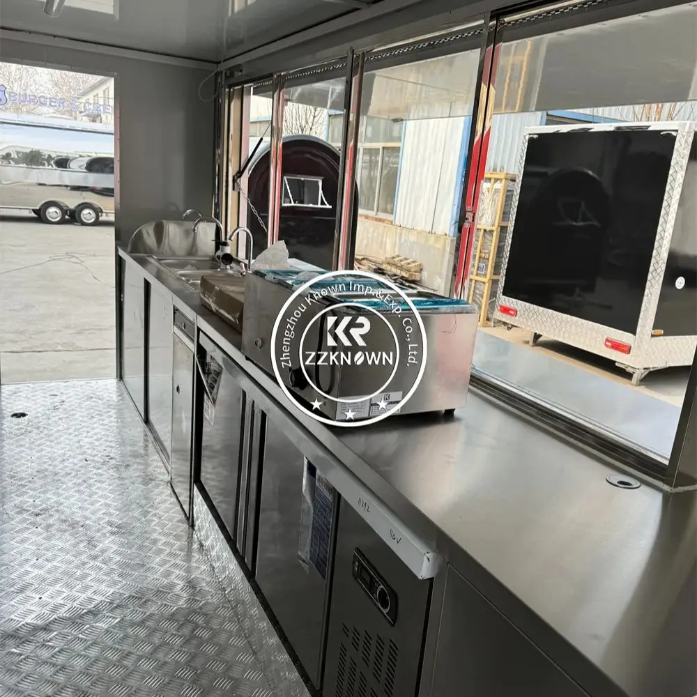 Mobiler Imbisswagen, Straße, mobile Küche, Eis, Kaffee, Kiosk, Catering, Wagen, Konzession, Imbissanhänger, komplett ausgestattet
