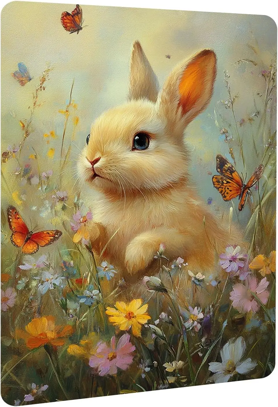 Y1,snowsun Rabbit Metal Signs Flower Butterflies Tin Sign Funny Easter for Home Yard Garden Farmhouse Wall Decoration