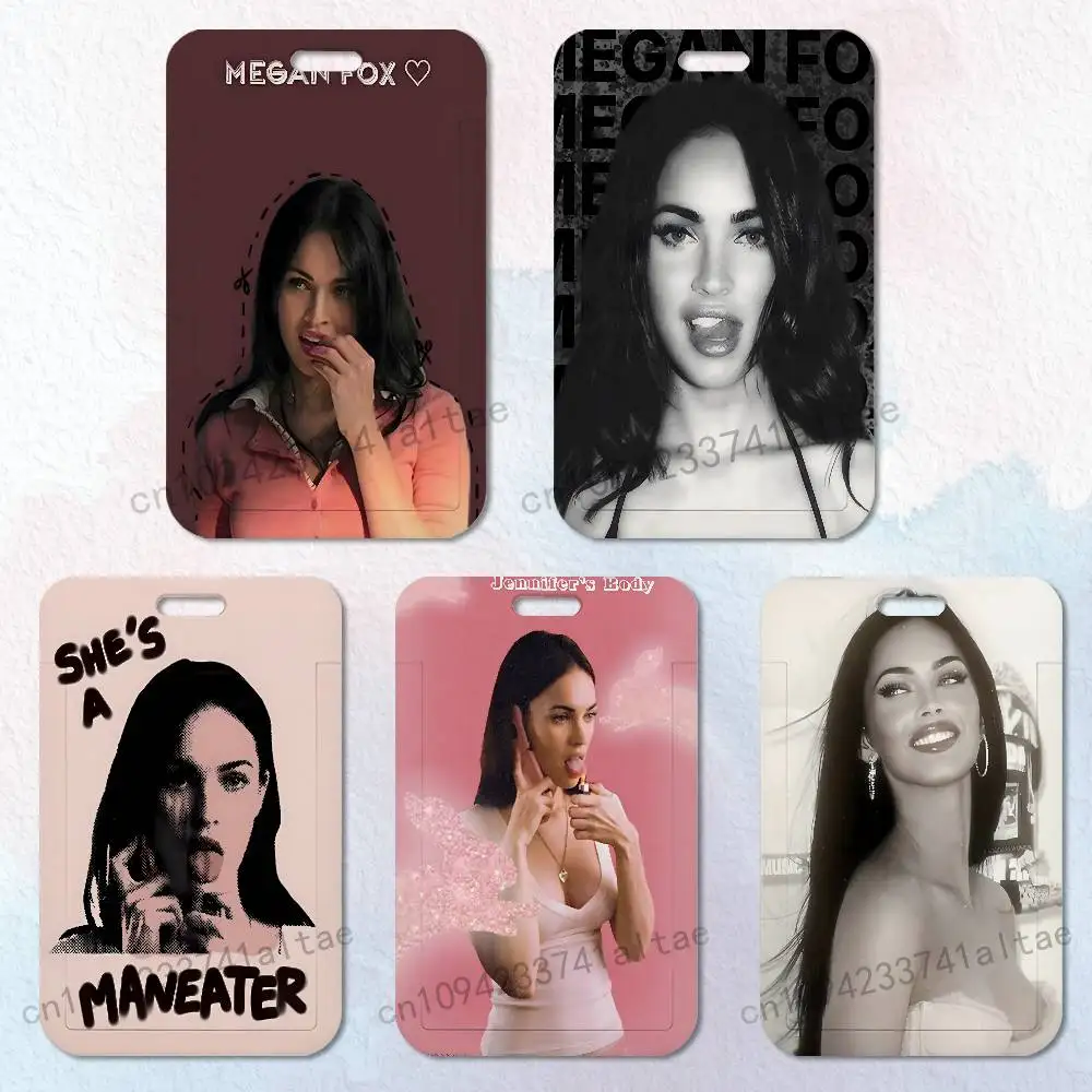 

2000s Megan Fox Card Holder Lanyard Camera Neck Strap Credit Card Case ID Badge Credentials Protection