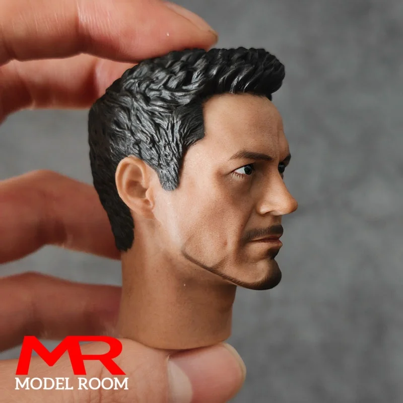 1/6 w skali Tony Robert Downey Jr. Rzeźba w kształcie głowy z dopasowaną dekoltem 12-calową figurką męskiego żołnierza