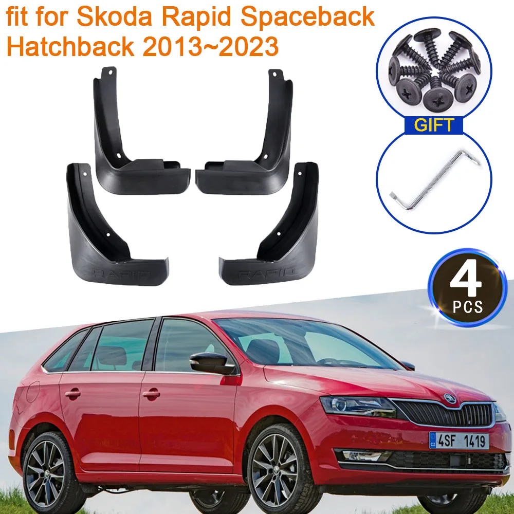 

For Skoda Rapid Spaceback Hatchback 2013~2023 Mud Flaps Mudguards Splash Fender Guard Front Accessories 2014 2015 2016 2017 2018