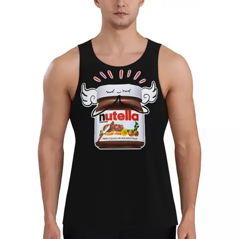 Quick Dry Funny Nutella Gym Tank Muscle Sleeveless Shirt Bodybuilding Breathable Vest