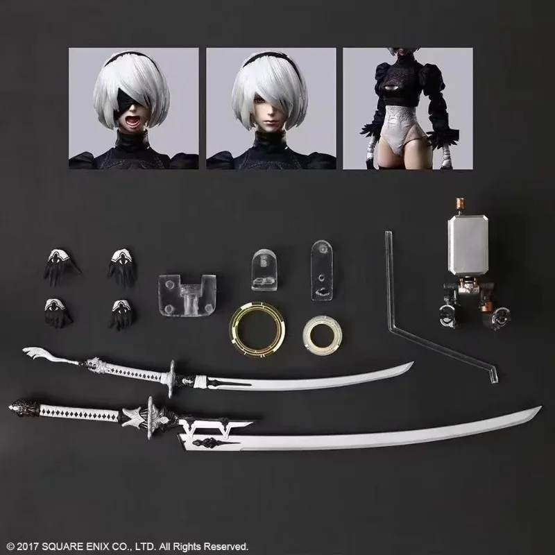 

In Stock Nuclear Gold Reconstruction 1/9 NieR Automata Yorha No. 2 Type B Plastic Covered Action Figure Toy Collection Gift
