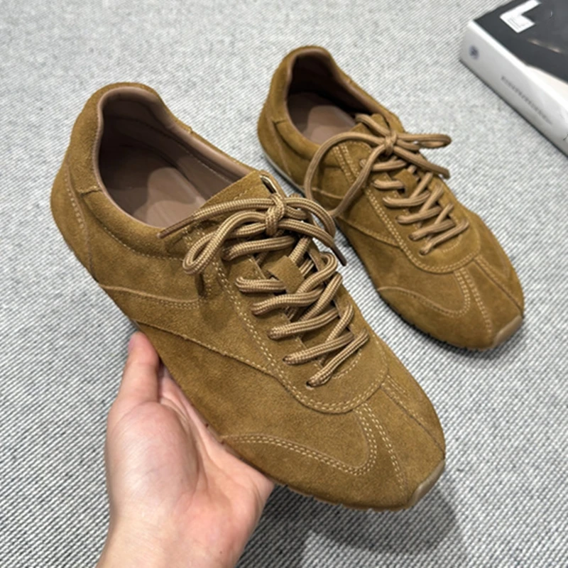 AIYUQI 2026 New Women's Sneakers Shoe Flat Non-slip German Training Shoes Women Plus Size Genuine Leather Spring Girl Shoes image 2